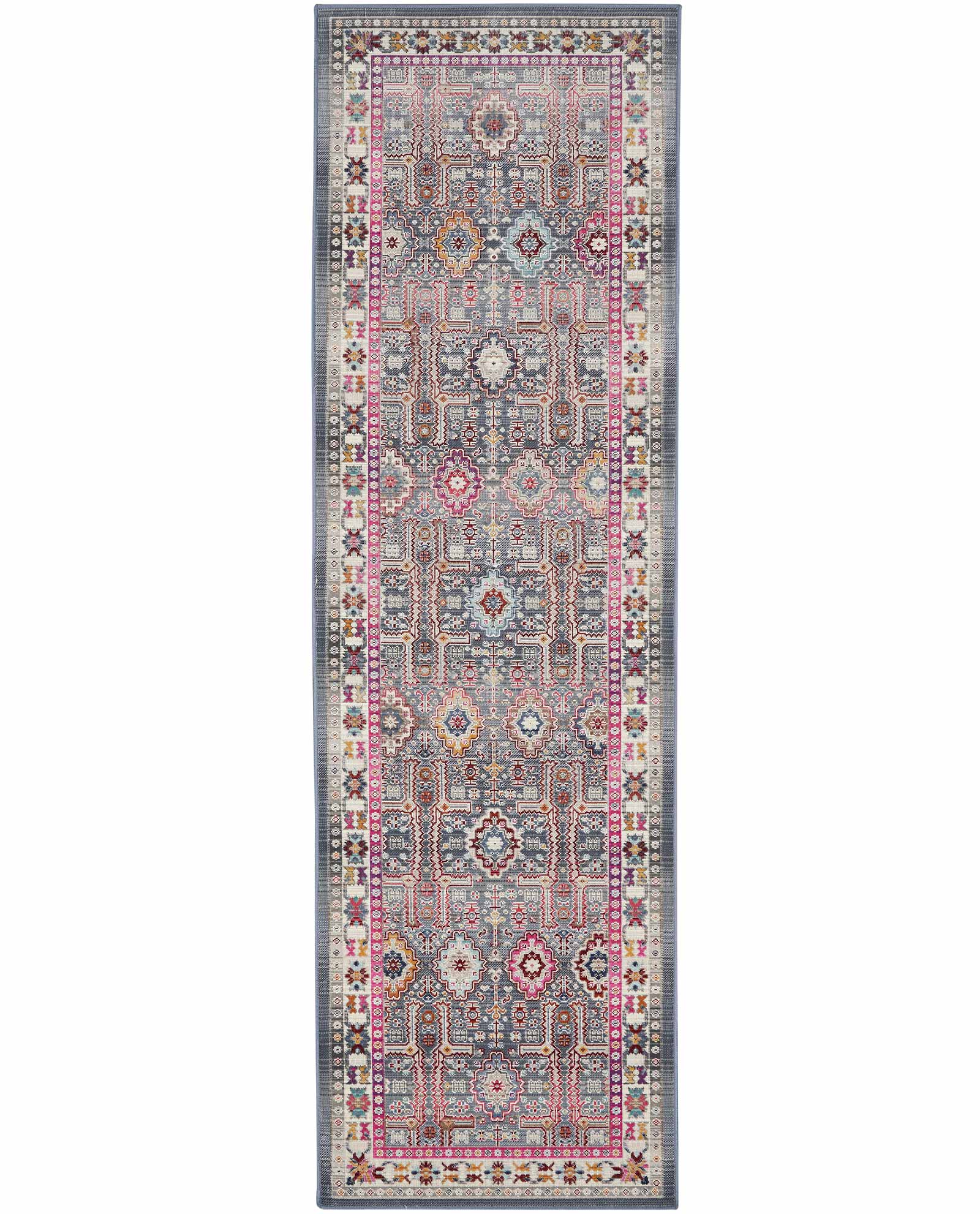 Nourison rug Vintage Kashan VKA05 GYMTC GREY MULTICOLOR 2x8 099446811813