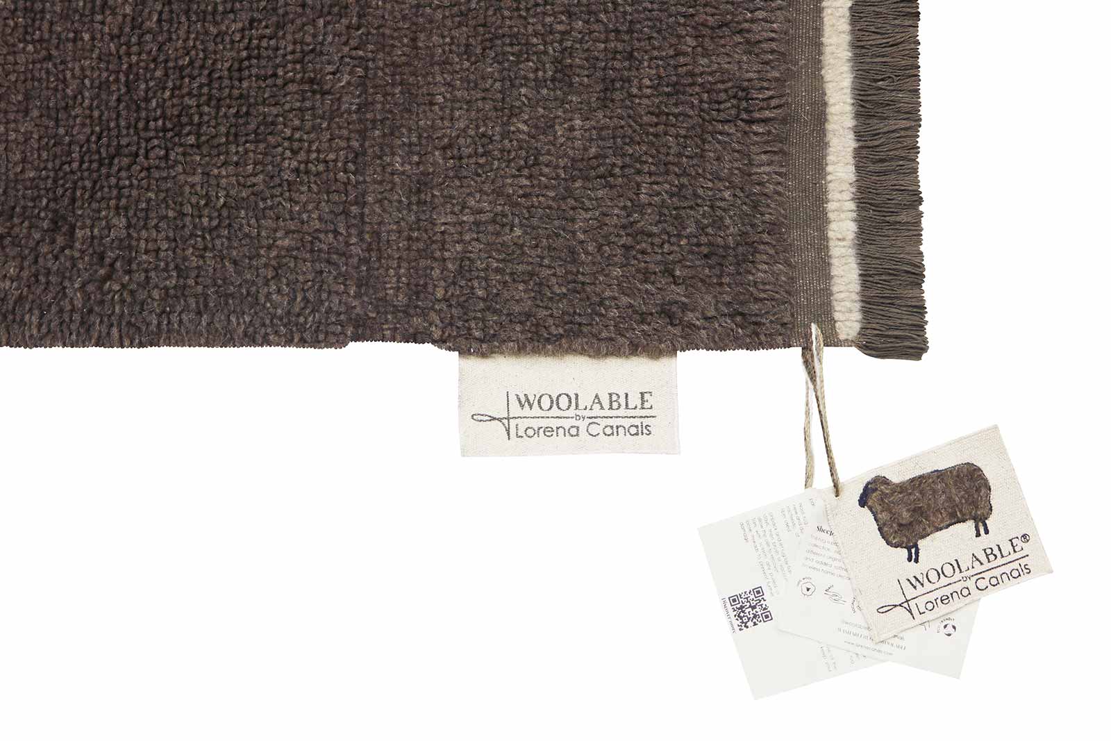Lorena Canals Woolable Rug Steppe Sheep Brown WO STEPPE BW etiquetas