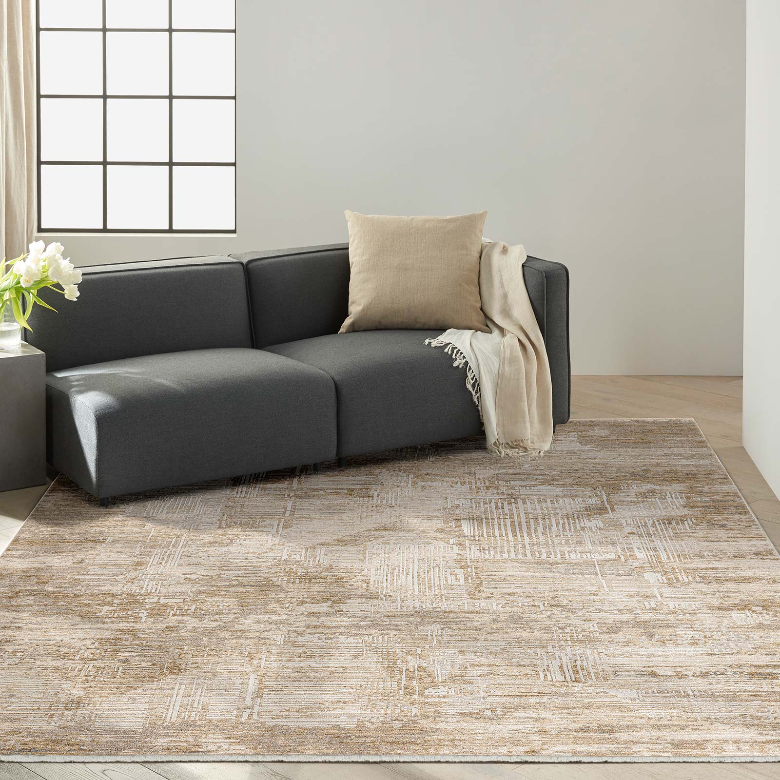 Calvin Klein rug Summit CK078 SUM02 MOCIV MOCHA IVORY 10x13 841491143193 interior 3