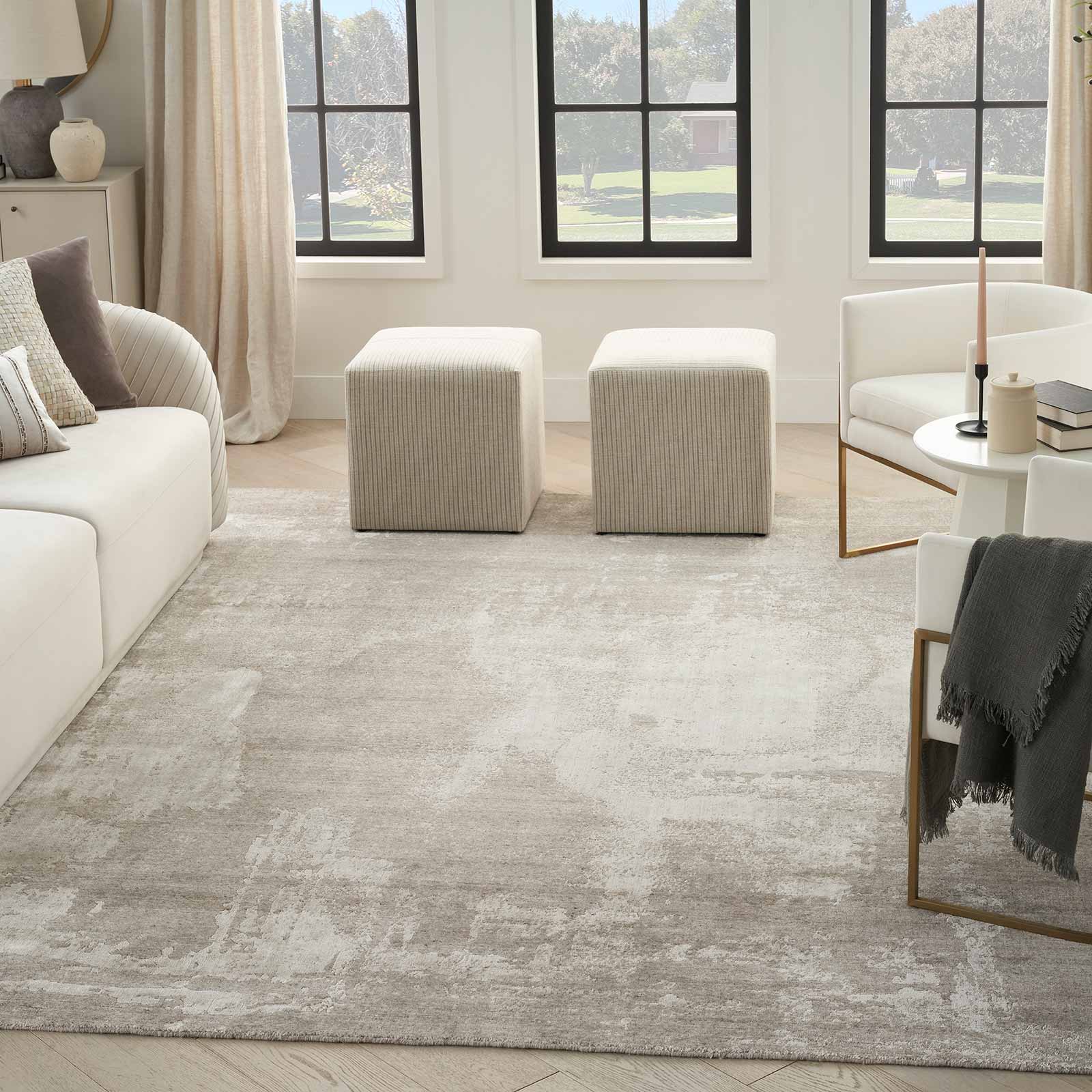 Nourison rug Harmony HAY06 SILGY SILVER GREY 8x10 099446936431 interior 1