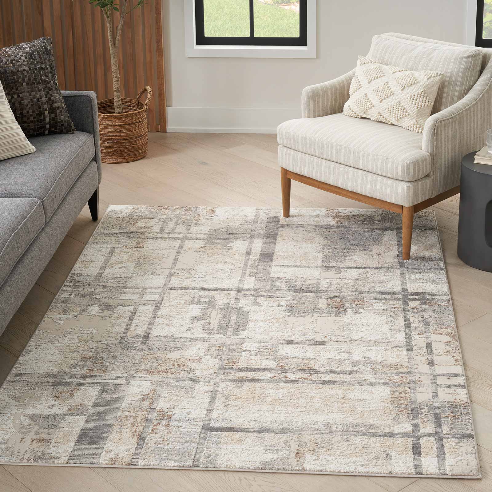 Nourison rug Sustainable Trends SUT02 IVMTC IVORY MULTICOLOR 5x7 099446954190 interior 1