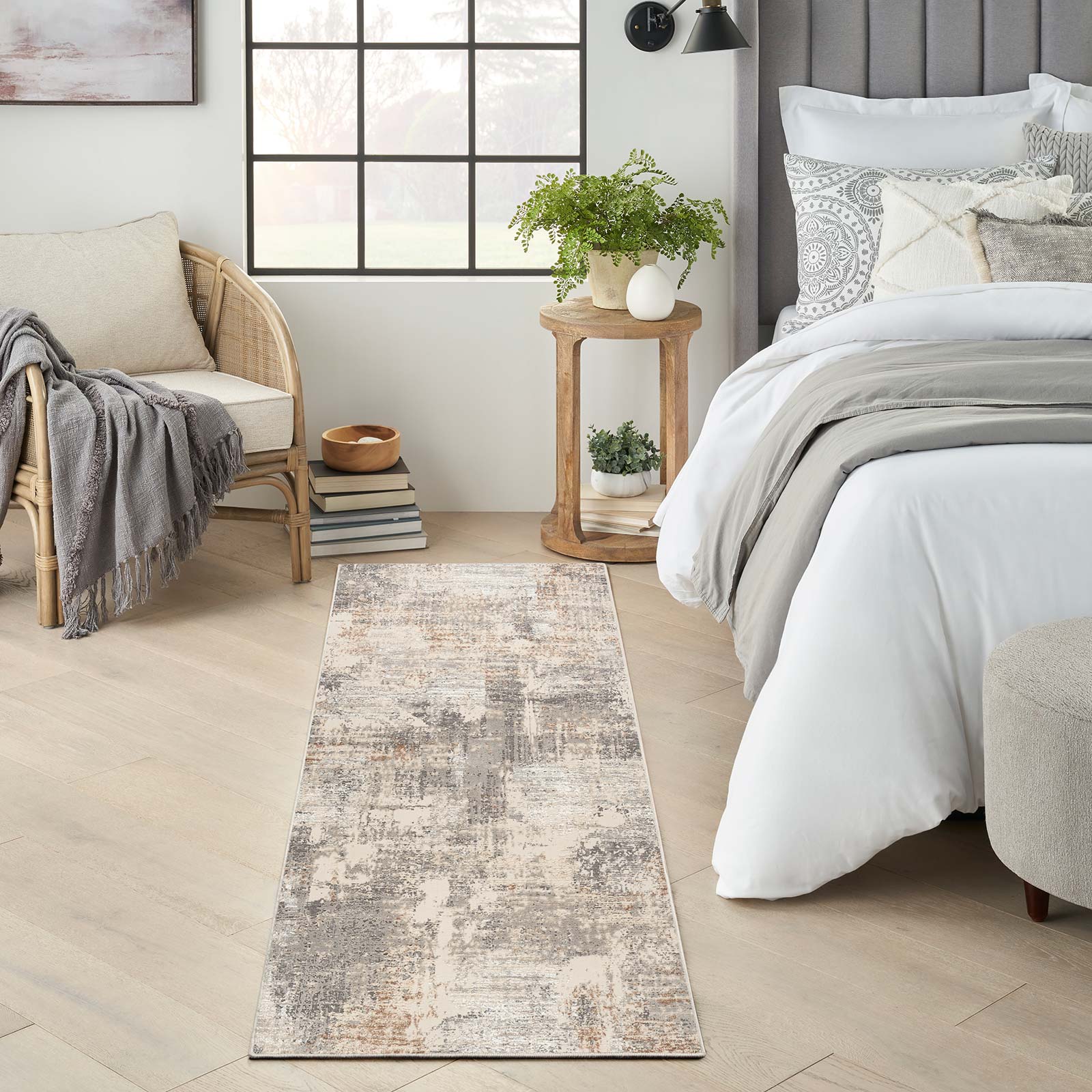 Nourison rug Sustainable Trends SUT04 BGEGY BEIGE GREY 2x8 099446954299 interior 1