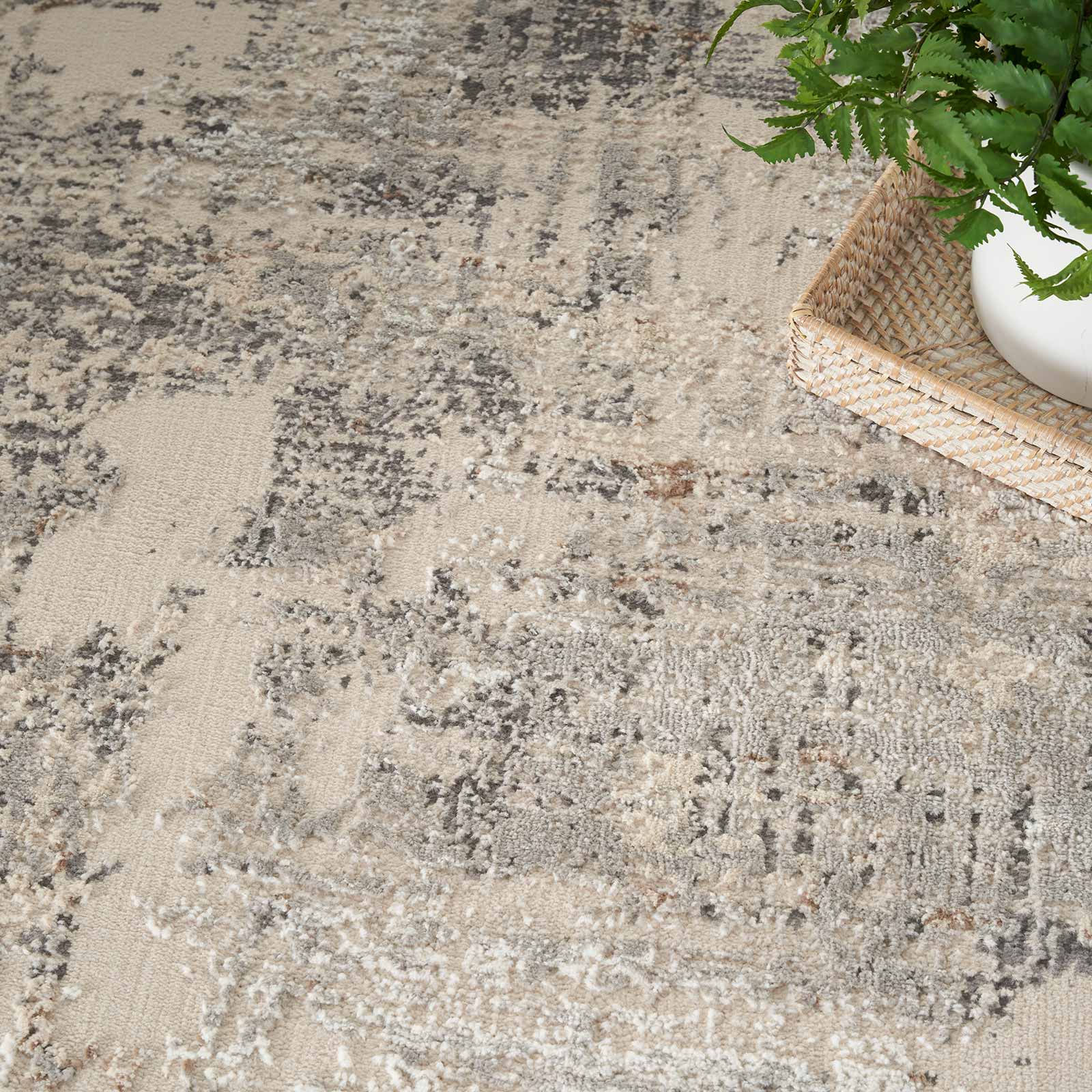 Nourison rug Sustainable Trends SUT04 BGEGY BEIGE GREY 5x7 099446954305 interior 2