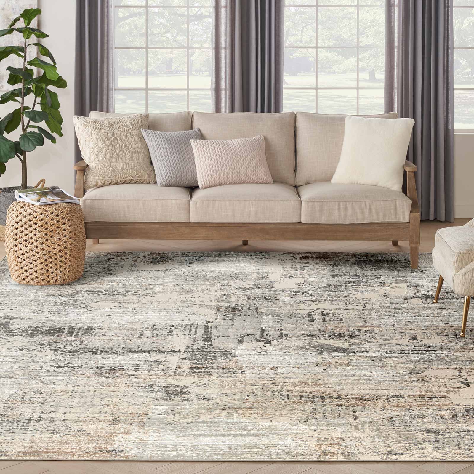 Nourison rug Sustainable Trends SUT04 BGEGY BEIGE GREY 9x12 099446954336 interior 3