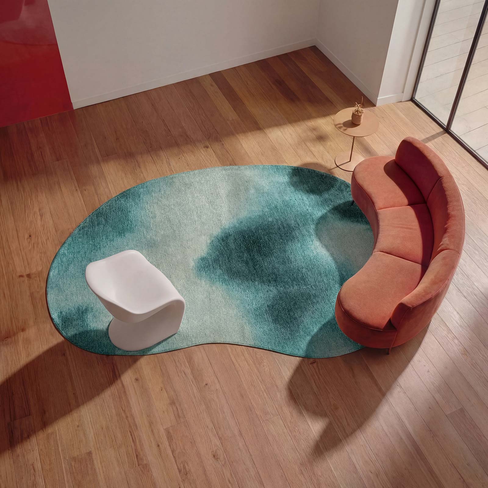 Louis De Poortere rug Meditation 2093 Aquarelle Storm interior