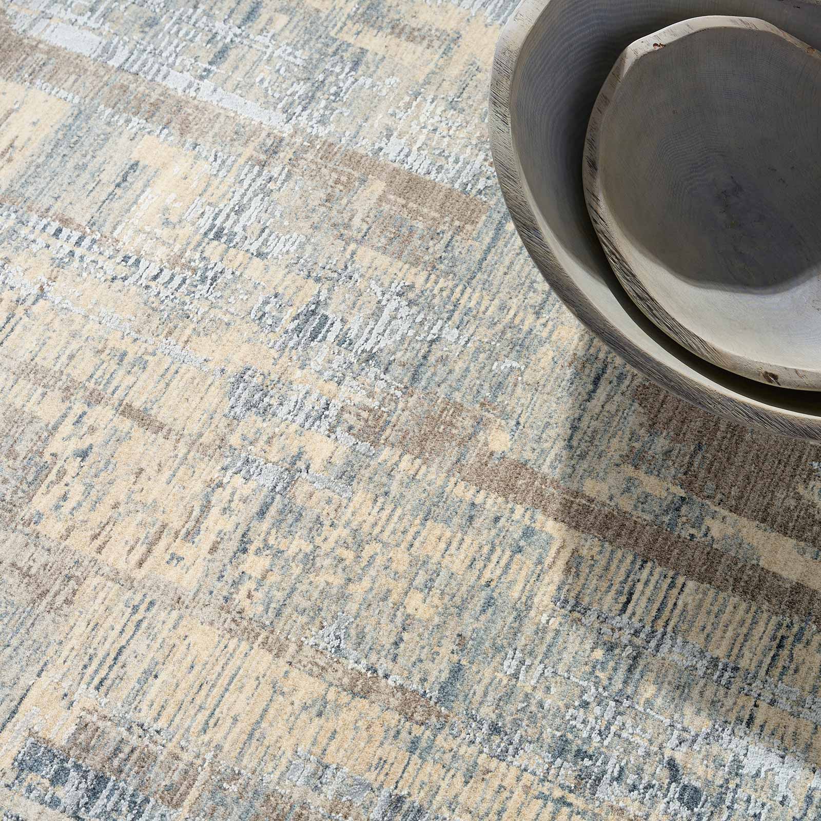 Calvin Klein rug Drift CK089 DRF04 BLBGE BLUE BEIGE 8x10 841491197745 ROOM 2